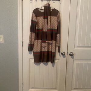 Brown Custom Made Gucci Dress